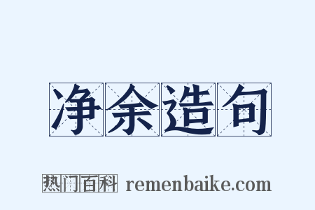 净余造句是什么意思的图片